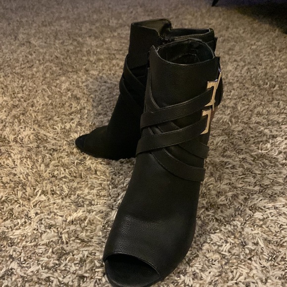 Gently used , black booties - Picture 2 of 3
